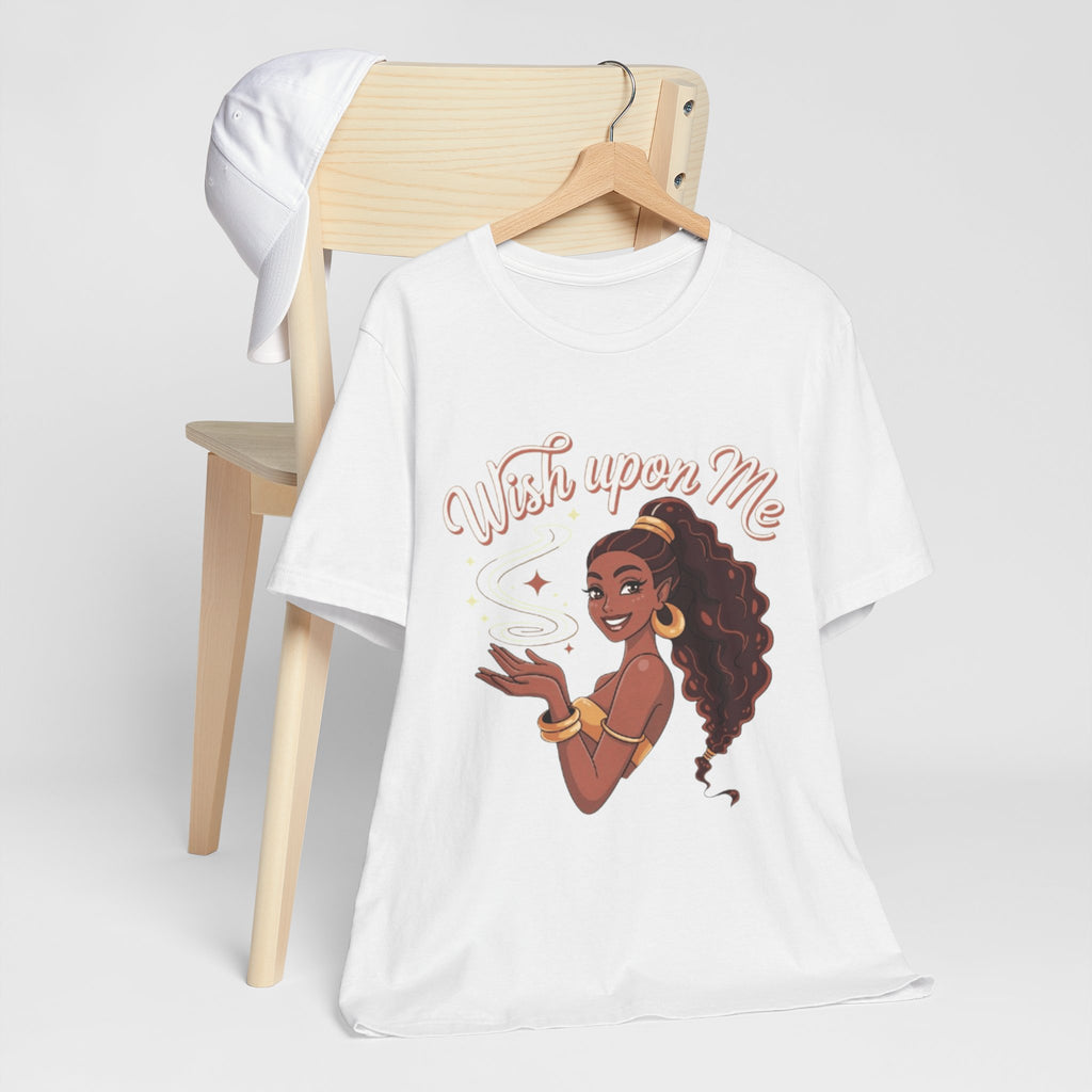 Wish Upon Me Tee, Inspirational T-Shirt, Cute Graphic Tee, Unisex Short Sleeve Shirt, Gift for Dreamers, Casual Wear