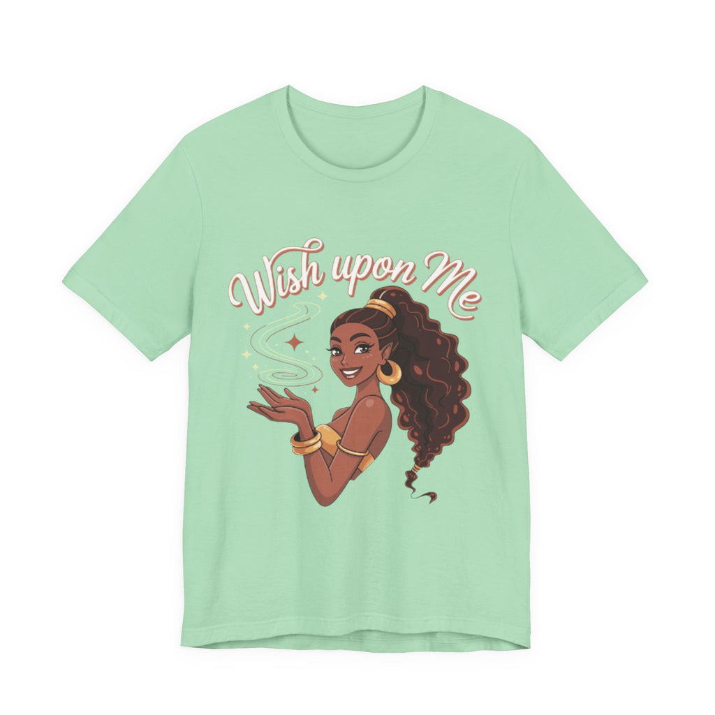 Wish Upon Me Tee, Inspirational T-Shirt, Cute Graphic Tee, Unisex Short Sleeve Shirt, Gift for Dreamers, Casual Wear