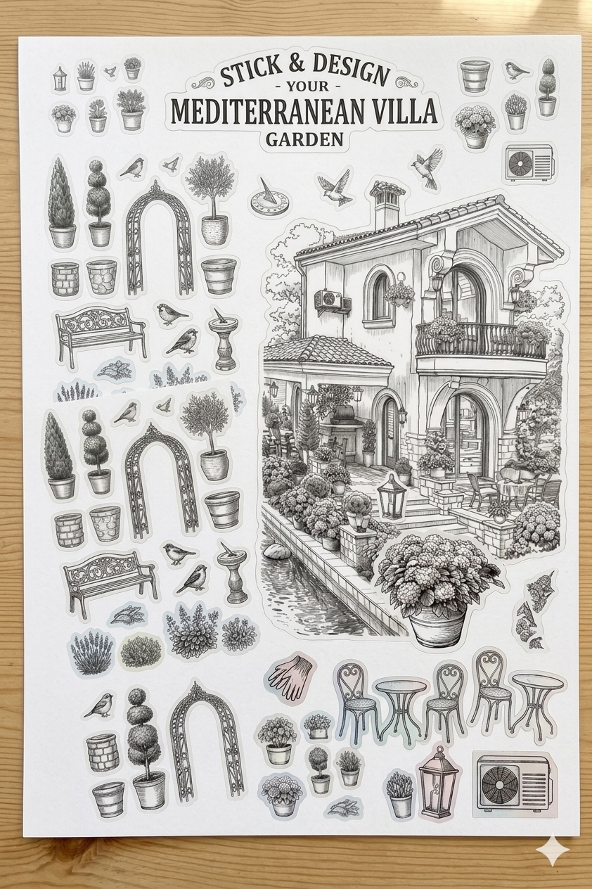 Stick and Design Mediterranean Villa Garden
Transform your outdoor space into a luxurious sanctuary with the Stick and Design Mediterranean Villa Garden collection.