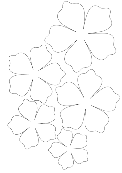 3D Paper Flower Petal Templates | Printable DIY Floral Cutouts