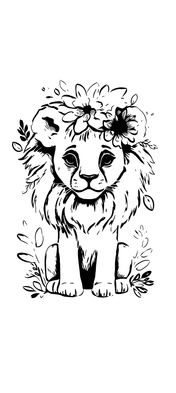 Animals Tiger coloring 2Pages